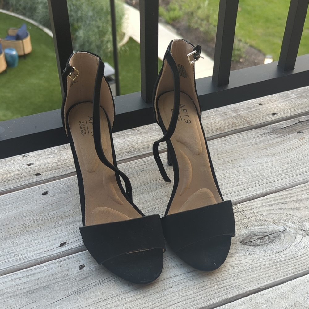 Apt. 9 Black Strappy Heels